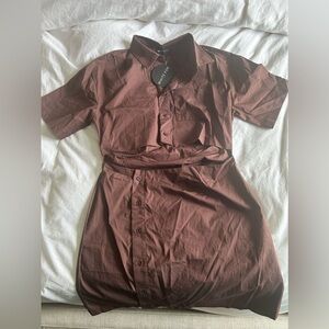 White fox mini dress